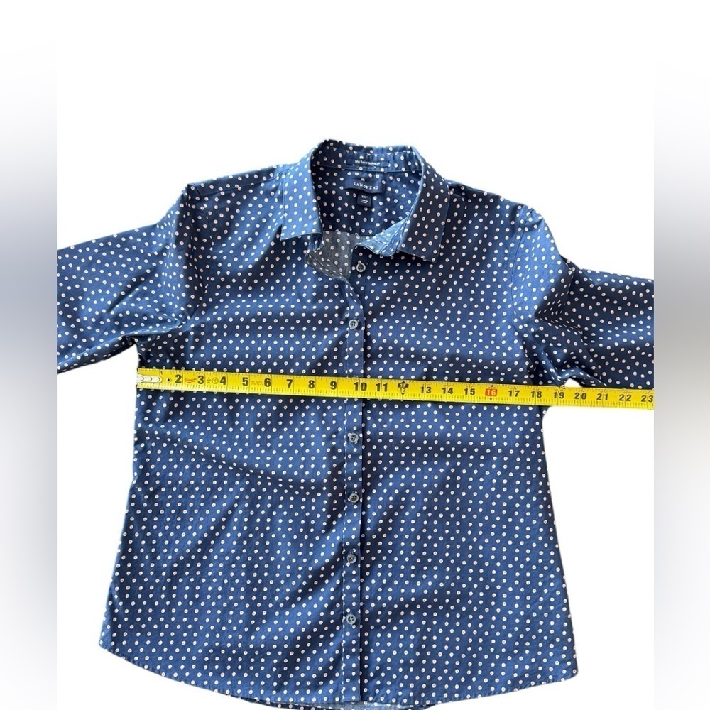 Land’s End No Iron Supima Cotton Blouse Women’s Size 10P - Picture 8 of 11